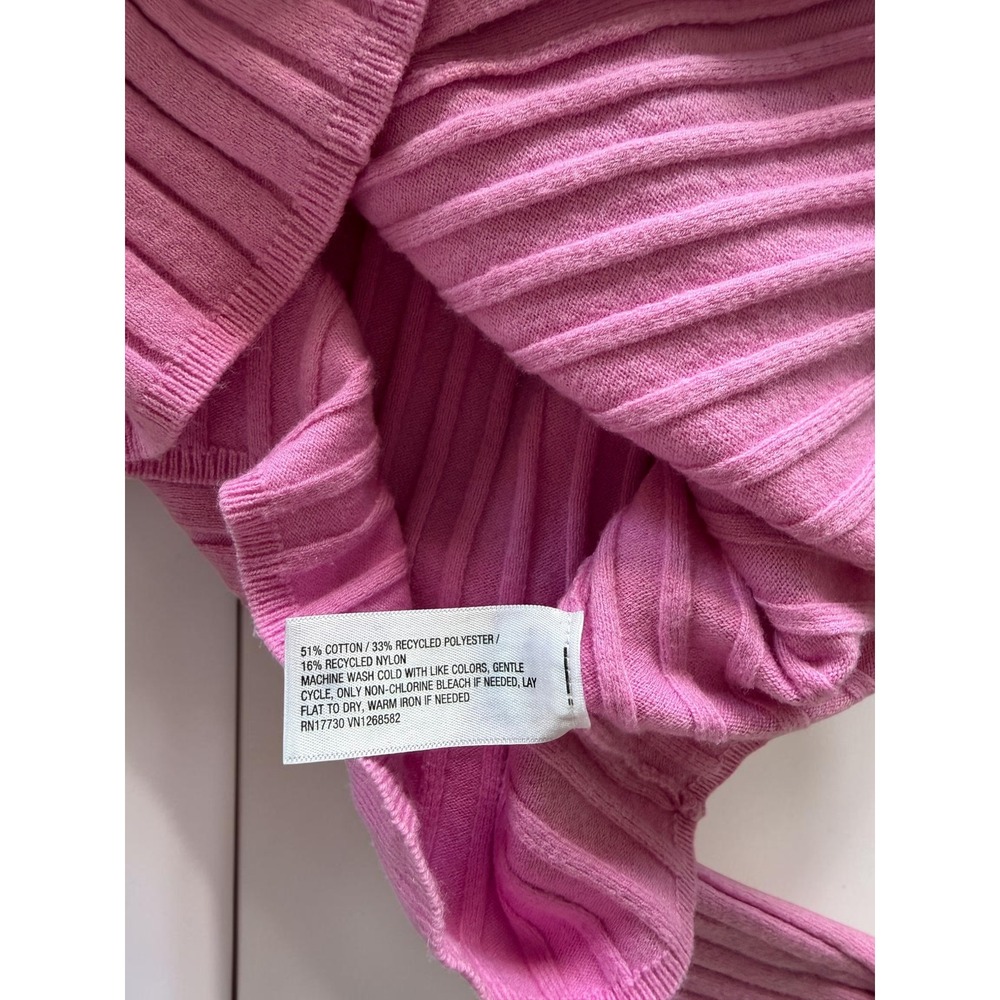 Universal Thread Pink Ribbed Cardigan Sweater‎ Size Small Cropped Button Front - Picture 4 of 4